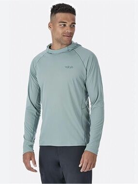 Rab Men's Long Sleeve Pulse Hoodie - Sage Green